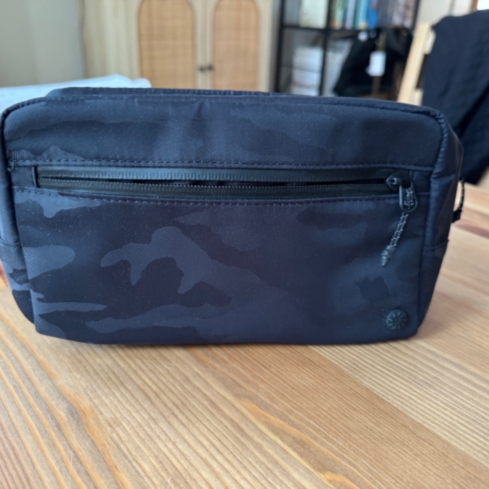 Athleta black camo pouch/toiletry bag